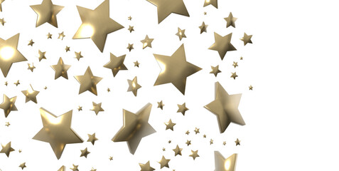 XMAS Holiday golden decoration, glitter frame isolated -