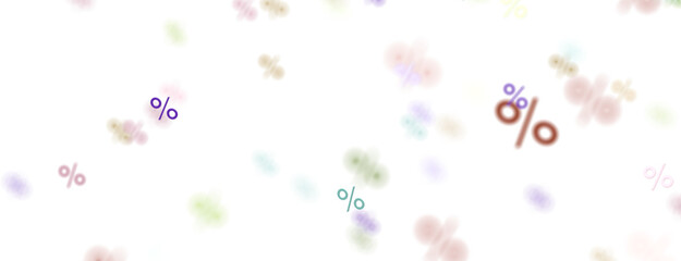 Sales icons floating in the air 3D rendering