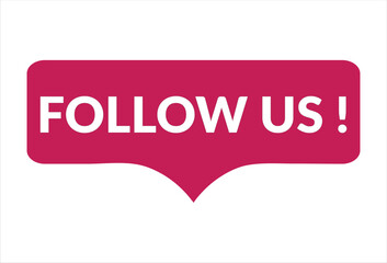 Follow us white background.The concept of the social network.Vector illustration.
