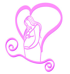 silhouette de femme enceinte
