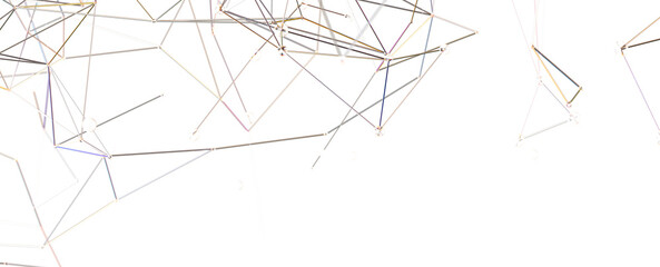Obraz premium Abstract 3d rendering of network concept. Modern background. Futuristic shape with spheres and lines. Design for poster, cover,