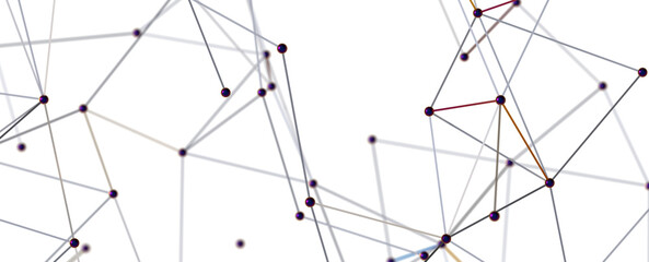 Abstract digital background of points and lines. Glowing plexus. Big data. Network or connection.