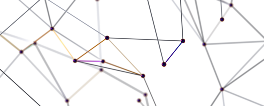 Abstract digital background of points and lines. Glowing plexus. Big data. Network or connection.