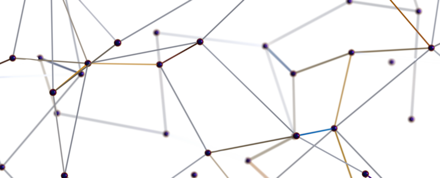 Abstract technology futuristic network - fantasy plexus background. 3D rendering