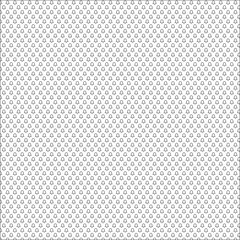 Square seamless background of geometric shapes of different sizes and opacity. The pattern is evenly filled with small geometric shapes.