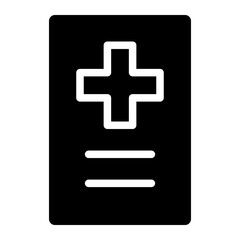Obraz premium medical report glyph 