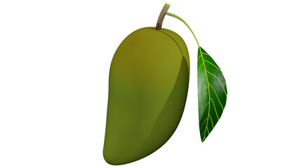 A 3D Illustration of Cartoon Mango.