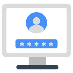 Creative design icon of profile login 