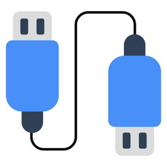 Creative design icon of data cable 