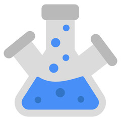 An editable design icon of triple neck flask