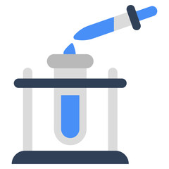      Editable flat design vector of test tube