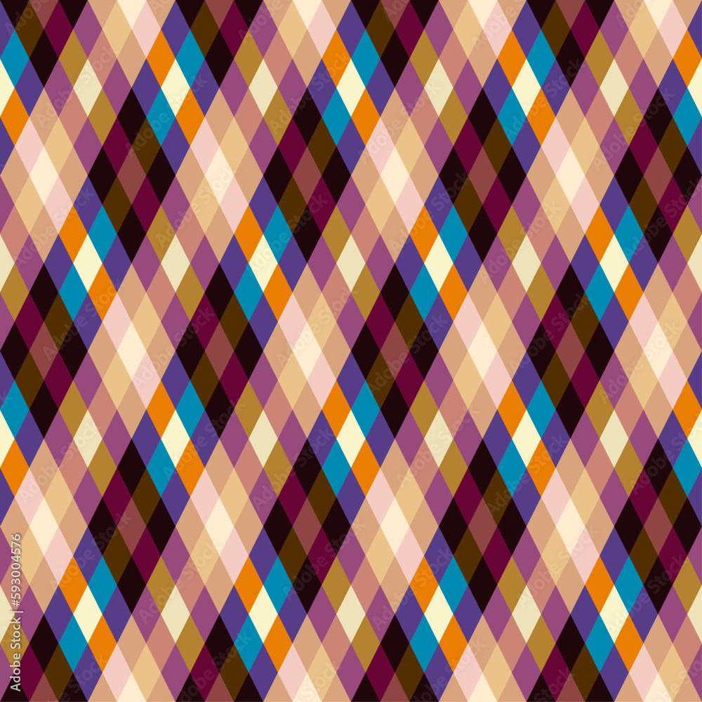 Poster Argyle seamless vector pattern background. Pattern of a rhombuses.