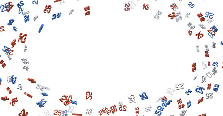 3d golden 25 years anniversary celebration with star background. 3d illustration.