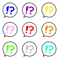 カラフルなダブルだれとまんまるふきだし　9個セット