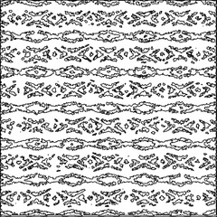 Obraz premium Texture with figures from lines.Abstract grunge background. Black and white pattern for web page, textures, card, poster, fabric, textile. Monochrome graphic repeating design. 