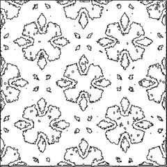 Texture with figures from lines.Abstract grunge background. Black and white pattern for web page, textures, card, poster, fabric, textile. Monochrome graphic repeating design. 