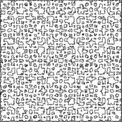 Texture with figures from lines.Abstract grunge background. Black and white pattern for web page, textures, card, poster, fabric, textile. Monochrome graphic repeating design. 