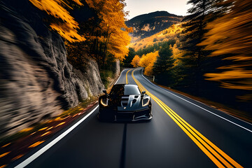 car driving on the road