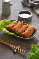 risolle, risol ragout are pastry containing vegetables ragout, and deep fried after being coated in breadcrumbs and beaten with egg