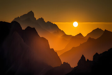sunrise over the mountains