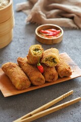 risolle, risol ragout are pastry containing vegetables ragout, and deep fried after being coated in breadcrumbs and beaten with egg