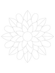 
   Flowers  Leaves Coloring page Adult.Contour drawing of a mandala on a white background.  Vector illustration Floral Mandala Coloring Pages, Flower Mandala Coloring Page, Coloring Page For Adul