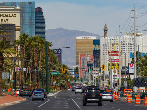 Las Vegas strip sot in April 2023