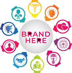 Business logo icon set, Stylish business logo items set, Creative professional business branding logo design set. corporate logo template design.