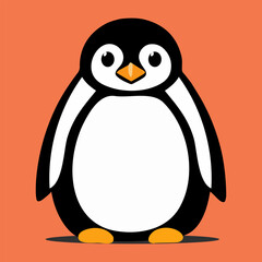 Penguin. Cute cartoon penguin. Vector illustration.