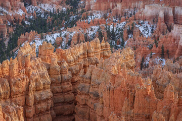 Bryce Canyon hoodoos in winter