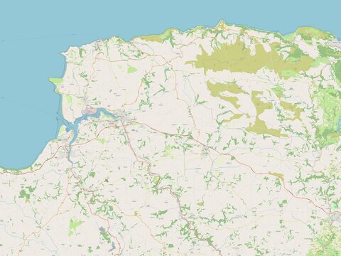 North Devon, England - Great Britain. OSM. No legend