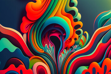 Arri&egrave;re plan color&eacute; g&eacute;om&eacute;trique - G&eacute;n&eacute;rative IA