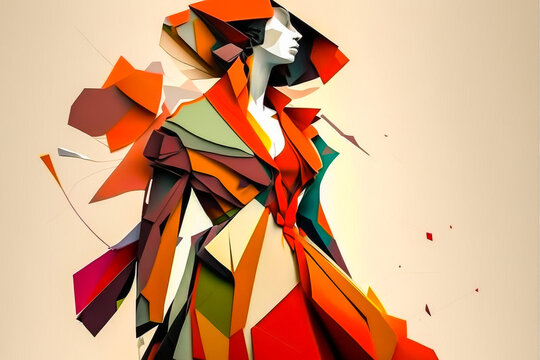 Illustration repr&eacute;sentant le concept de la mode haute couture - G&eacute;n&eacute;rative IA