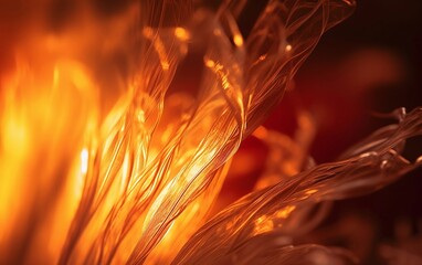 Abstract background with fire. Generative AI technology