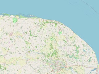 North Norfolk, England - Great Britain. OSM. No legend