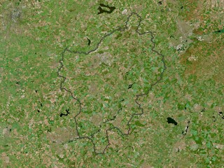 North Northamptonshire, England - Great Britain. High-res satellite. No legend