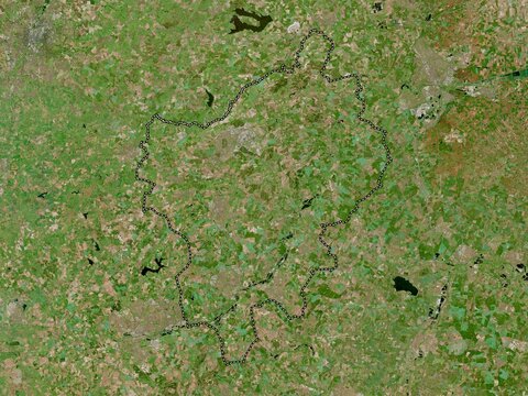 North Northamptonshire, England - Great Britain. High-res satellite. No legend