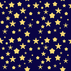 Seamless Pattern Stars Random Full