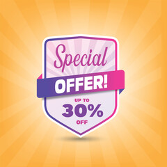 Special Offer vector, icon and badge design
