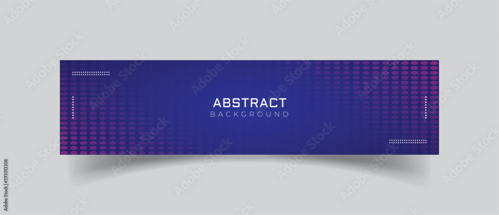 Wall mural linkedin banner blue abstract background