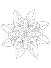 floral drawing. Art therapy coloring pages.Vector illustration Floral Mandala Coloring Pages, Flower Mandala Coloring Page,