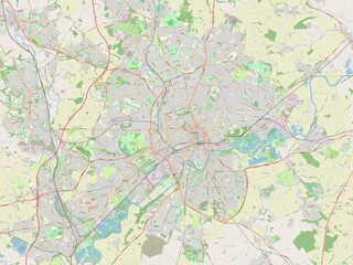 City of Nottingham, England - Great Britain. OSM. No legend