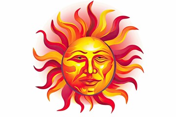 Sun-sign symbol. Generative AI
