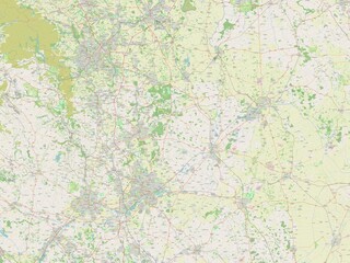 Nottinghamshire, England - Great Britain. OSM. No legend
