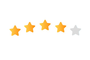 Customer rating. Yellow flat gradient icon product review. Web site and application quality button. Isolated elements. Customer online evaluation. Service rate vector feedback concept