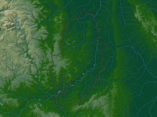 Nottinghamshire, England - Great Britain. Physical. No legend