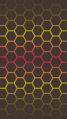Abstract art background vector with bee honeycomb colored. Color wallpaper.