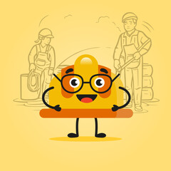 Helmet Character Representated for Labor/Labour Workers