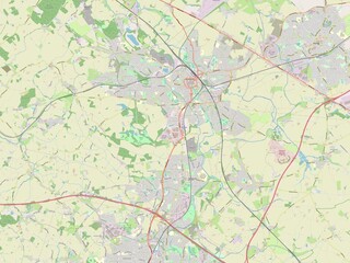Nuneaton and Bedworth, England - Great Britain. OSM. No legend