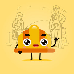 Helmet Character Representated for Labor/Labour Workers